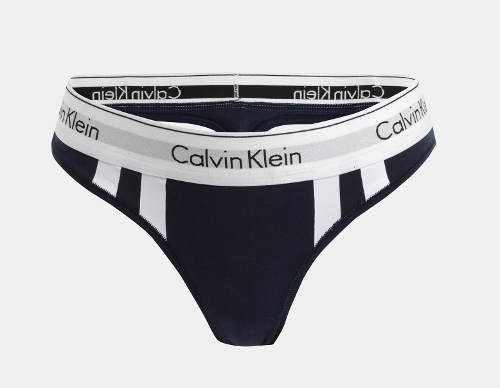 Bílo-modré tanga Calvin Klein