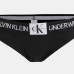 Černé kalhotky Calvin Klein se středně vysokým pasem