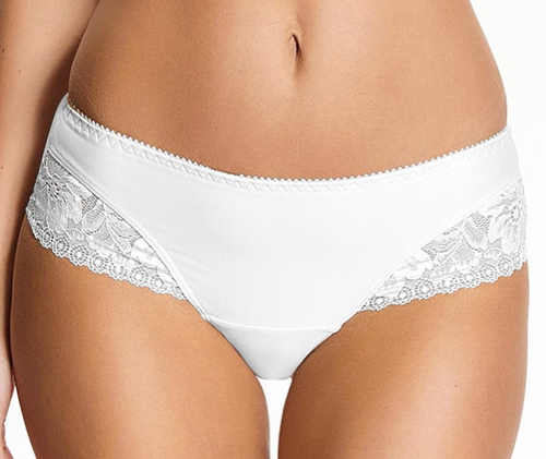 Bílé dámské kalhotky brazilského střihu Kostar Grace