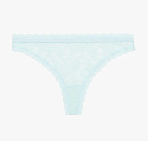 Krajková tanga Calvin Klein v působivé tyrkysové barvě