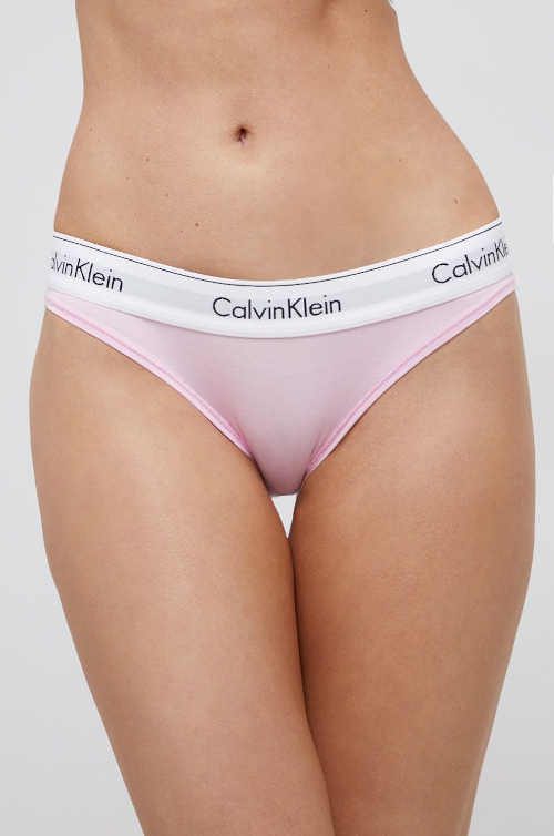 Klasické kalhotky Calvin Klein v růžovém provedení