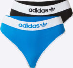 Světle modré a černé sportovní dámské tanga Adidas