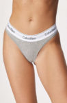 Šedá bavlněná tanga Calvin Klein Modern Cotton