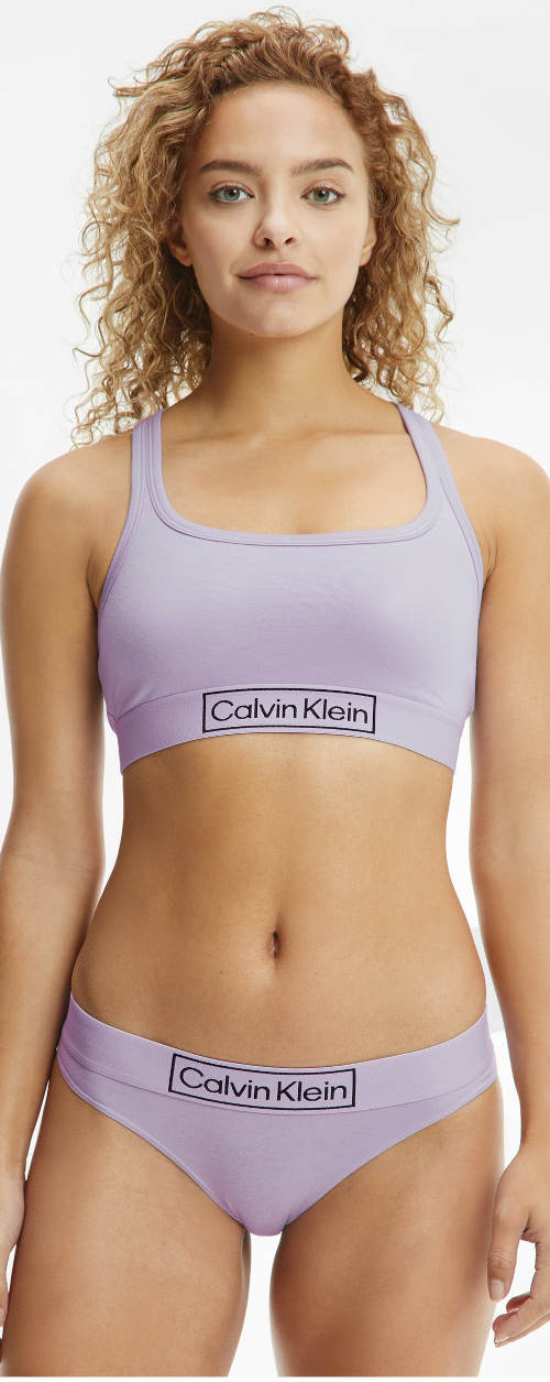 Fialové dámské sportovní spodní prádlo Calvin Klein